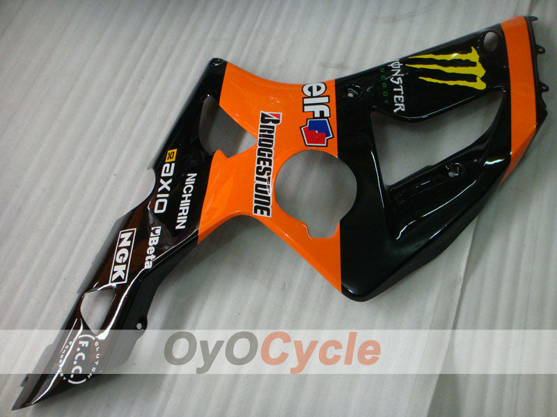 Spritzguss-Verkleidungssatz für 03-04 NINJA ZX-6R - Orange, Schwarz - Monster #OYO87901811