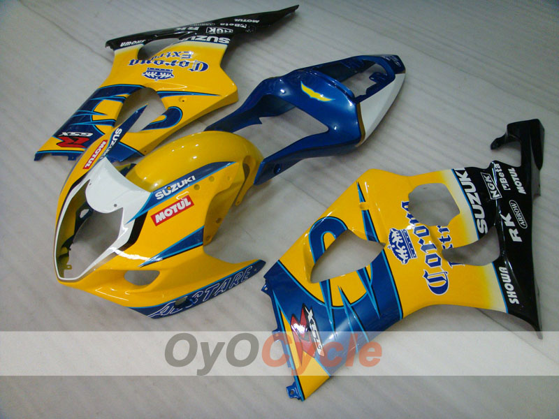 Spritzguss-Verkleidungssatz für 03-04 GSX R1000 - Gelb, Blau - Corona #OYO87901823