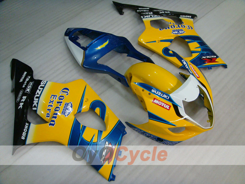 Spritzguss-Verkleidungssatz für 03-04 GSX R1000 - Gelb, Blau - Corona #OYO87901823