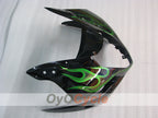 Spritzguss-Verkleidungssatz für 03-04 GSX R1000 - Grün, Schwarz - Flame #OYO87901829