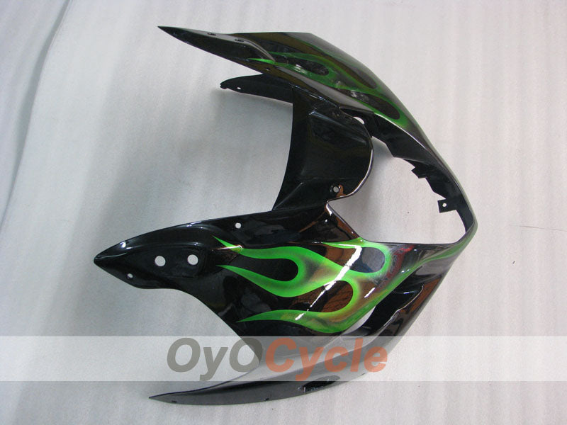 Spritzguss-Verkleidungssatz für 03-04 GSX R1000 - Grün, Schwarz - Flame #OYO87901829