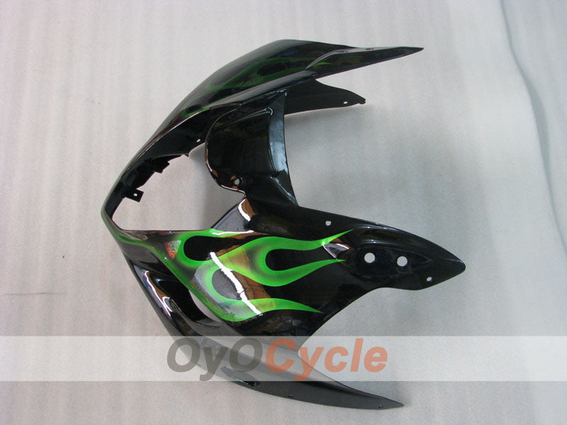 Spritzguss-Verkleidungssatz für 03-04 GSX R1000 - Grün, Schwarz - Flame #OYO87901829