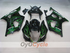 Spritzguss-Verkleidungssatz für 03-04 GSX R1000 - Grün, Schwarz - Flame #OYO87901829