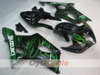 Spritzguss-Verkleidungssatz für 03-04 GSX R1000 - Grün, Schwarz - Flame #OYO87901829