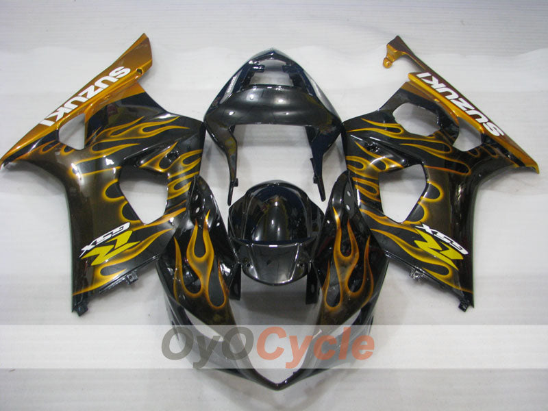Verkleidungskit für Einspritzmodelle 03-04 GSX R1000 - Gelb, Schwarz - Flame #OYO87901835 Zweitbild