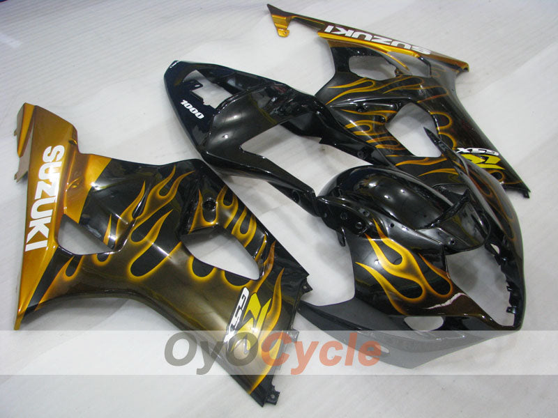Verkleidungskit für Einspritzmodelle 03-04 GSX R1000 - Gelb, Schwarz - Flame #OYO87901835 Hauptbild