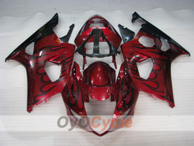 Verkleidungskit für Einspritzmodelle 03-04 GSX R1000 - Rot, Schwarz - Flame #OYO87901836 Zweitbild