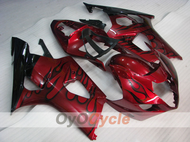 Verkleidungskit für Einspritzmodelle 03-04 GSX R1000 - Rot, Schwarz - Flame #OYO87901836 Hauptbild