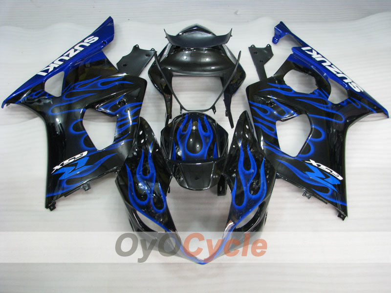 Verkleidungskit für Einspritzmodelle 03-04 GSX R1000 - Blau, Schwarz - Flame #OYO87901837 Zweitbild