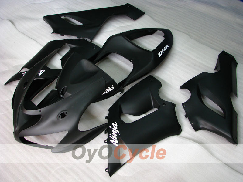 Spritzverkleidungssatz für 05-06 NINJA ZX-6R - Schwarz, Matt - Werksstil #OYO87901849