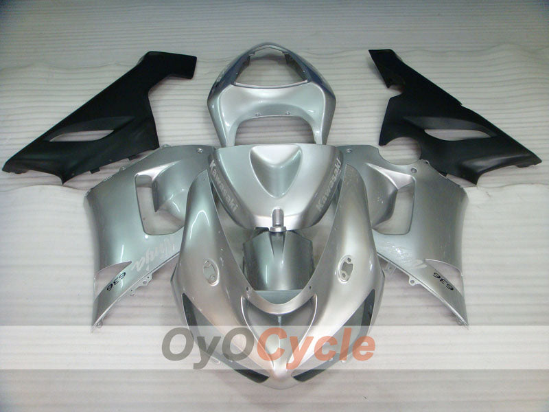 Spritzverkleidungssatz für 05-06 NINJA ZX-6R - Schwarz, Silber - Werksstil #OYO87901850 Zweitbild