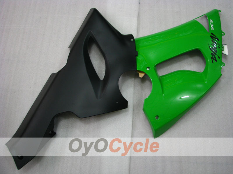 Verkleidungssatz für 05-06 NINJA ZX-6R - Grün, Schwarz - Werksdesign #OYO87901855