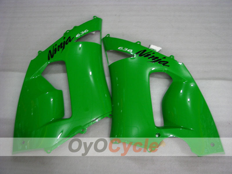 Verkleidungssatz für 05-06 NINJA ZX-6R - Grün, Schwarz - Werksdesign #OYO87901855