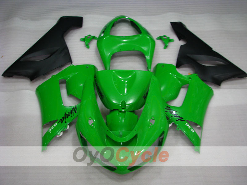 Verkleidungssatz für 05-06 NINJA ZX-6R - Grün, Schwarz - Werksdesign #OYO87901855