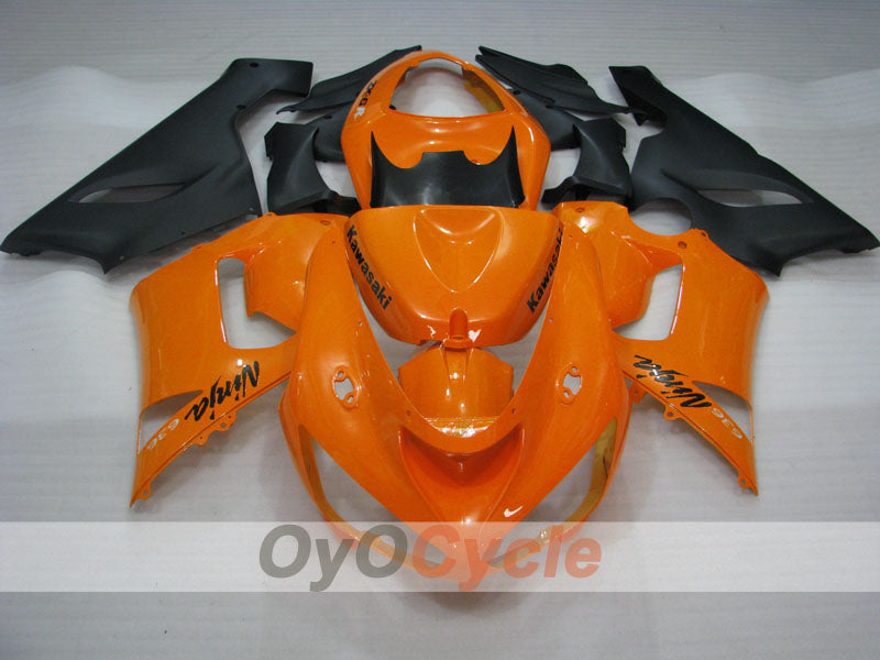 Verkleidungssatz für 05-06 NINJA ZX-6R - Orange, Schwarz - Werksdesign #OYO87901856