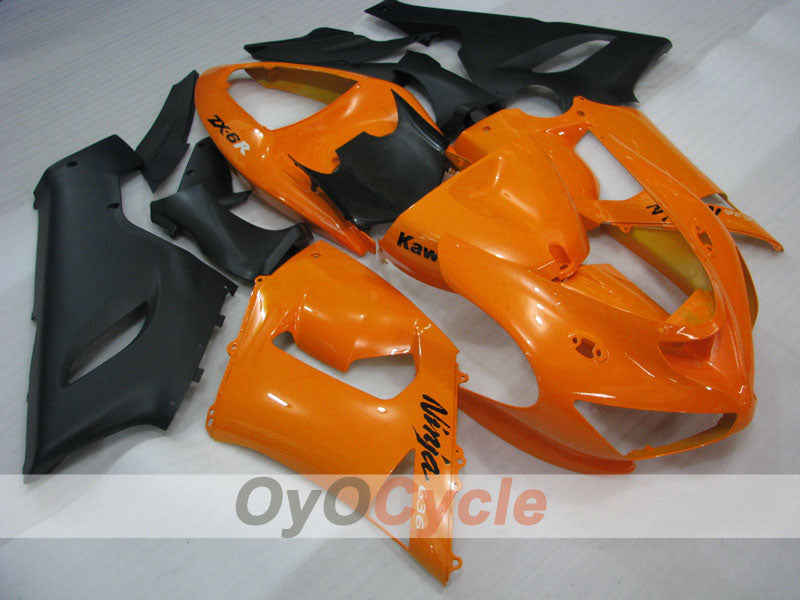 Verkleidungssatz für 05-06 NINJA ZX-6R - Orange, Schwarz - Werksdesign #OYO87901856