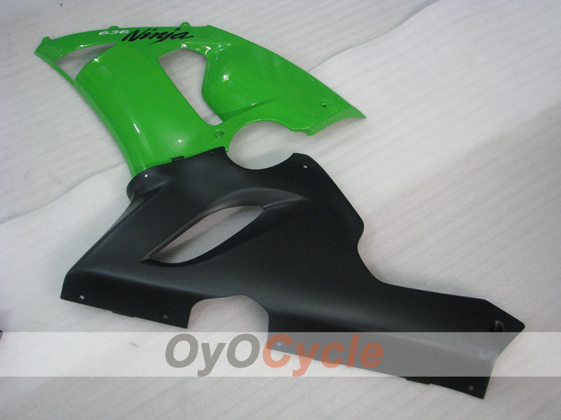 Verkleidungssatz für 05-06 NINJA ZX-6R - Grün, Schwarz - Werksdesign #OYO87901859