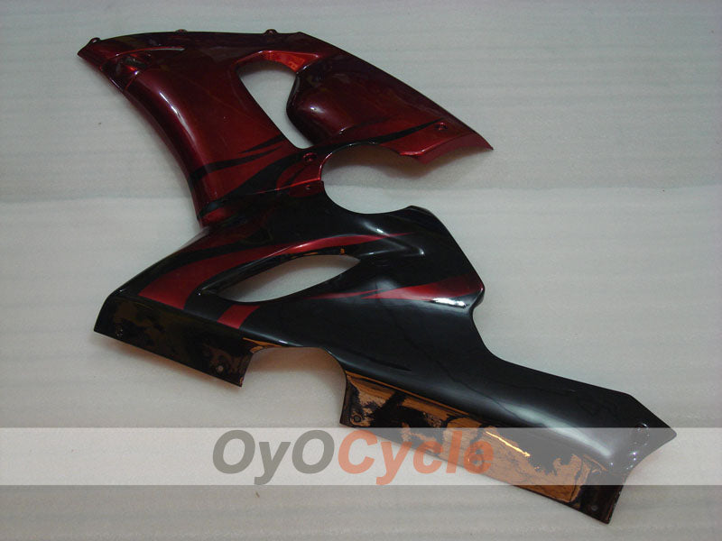 Verkleidungssatz für Einspritzmodelle 05-06 NINJA ZX-6R - Rot, Schwarz - Flamme #OYO87901867