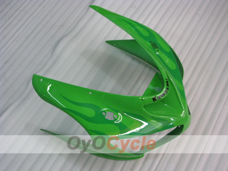 Verkleidungssatz für Einspritzmodelle 05-06 NINJA ZX-6R - Grün - Flamme #OYO87901869