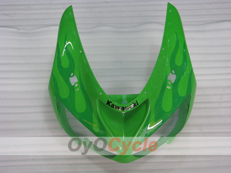 Verkleidungssatz für Einspritzmodelle 05-06 NINJA ZX-6R - Grün - Flamme #OYO87901869