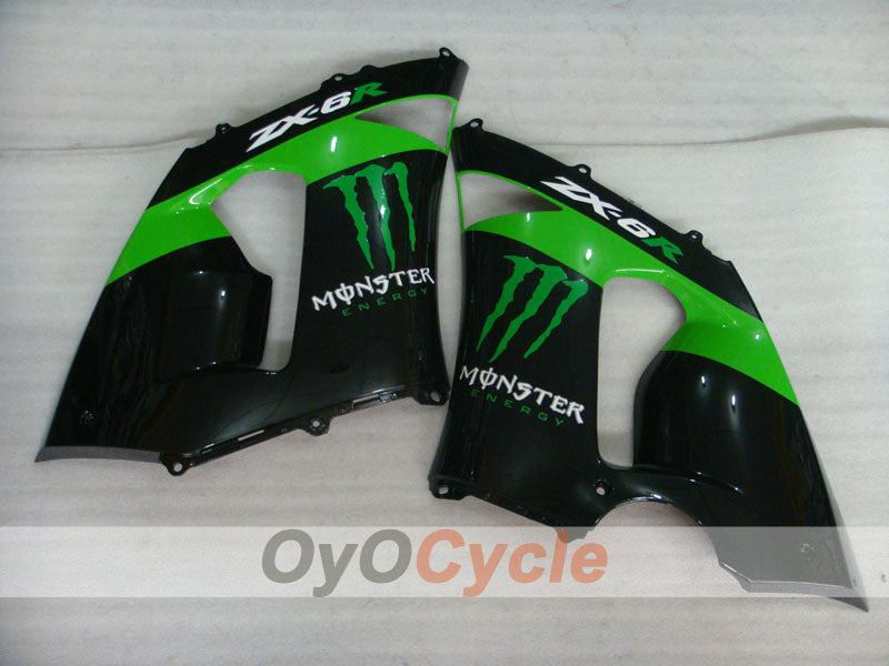 Linke und rechte Seitenverkleidung für Kawasaki Ninja ZX-6R 05-06 #OYO87913108