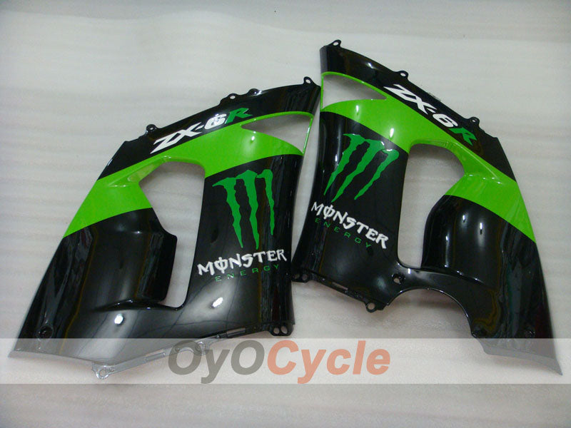 Linke und rechte Seitenverkleidung für Kawasaki Ninja ZX-6R 05-06 #OYO87913112
