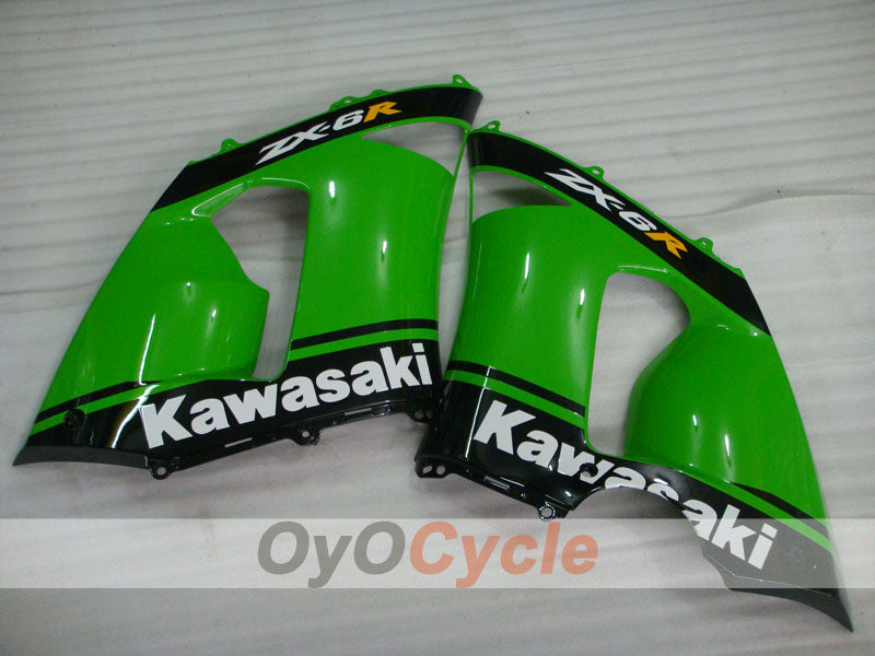 Linke und rechte Seitenverkleidung für Kawasaki Ninja ZX-6R 05-06 #OYO87913115