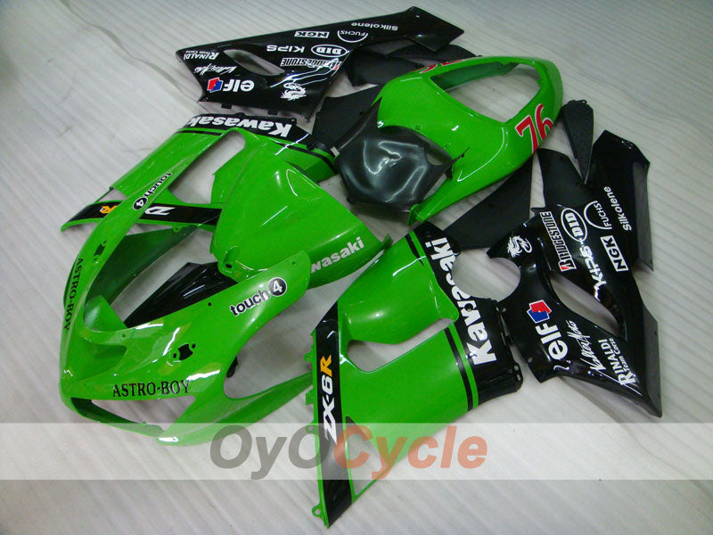 Spritzguss-Verkleidungssatz für 05-06 NINJA ZX-6R - Grün, Schwarz - Nakano #OYO87901889 Zweitbild