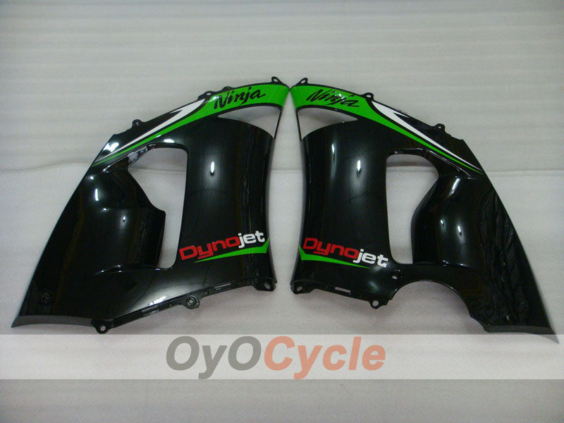 Spritzguss-Verkleidungssatz für 05-06 NINJA ZX-6R - Grün, Schwarz - Nakano #OYO87901890