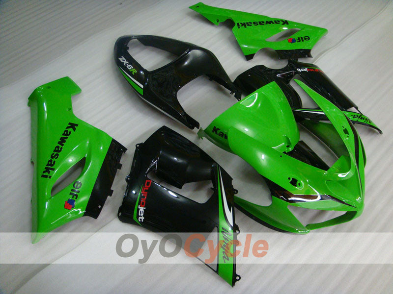 Spritzguss-Verkleidungssatz für 05-06 NINJA ZX-6R - Grün, Schwarz - Nakano #OYO87901890