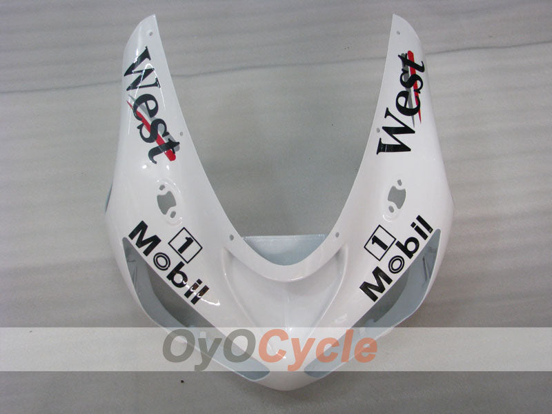 Verkleidungssatz für 05-06 NINJA ZX-6R - Weiß, Schwarz - West #OYO87901897