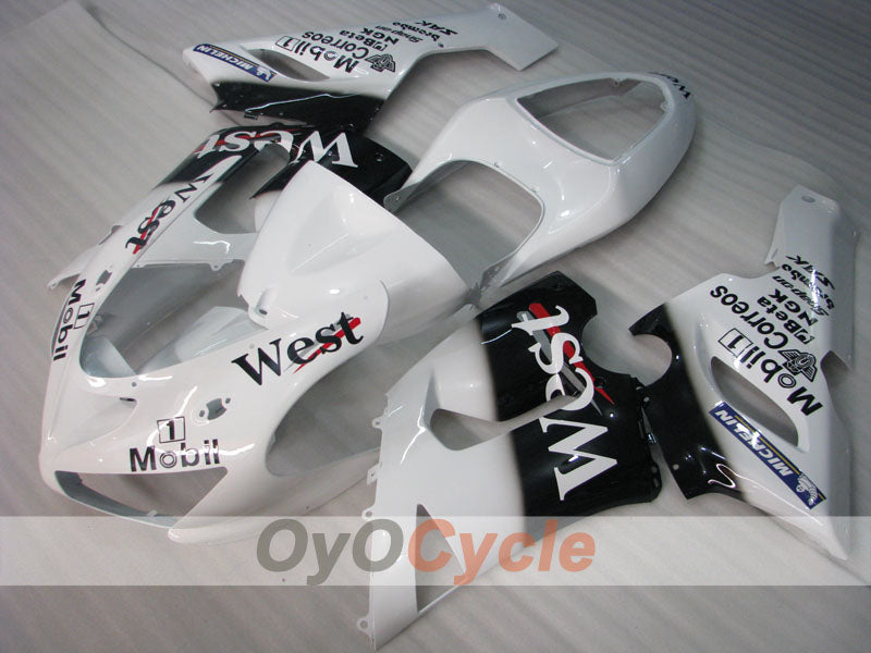 Verkleidungssatz für 05-06 NINJA ZX-6R - Weiß, Schwarz - West #OYO87901897