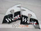 Verkleidungssatz für 05-06 NINJA ZX-6R - Weiß, Schwarz - West #OYO87901897