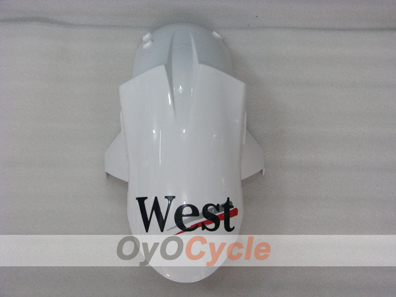 Verkleidungssatz für 05-06 NINJA ZX-6R - Weiß, Schwarz - West #OYO87901897