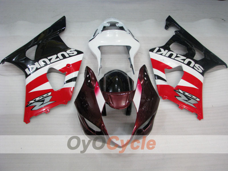 Spritzguss-Verkleidungssatz für 03-04 GSX R1000 - Rot, Weiß - Werksstil #OYO87901915 Zweitbild