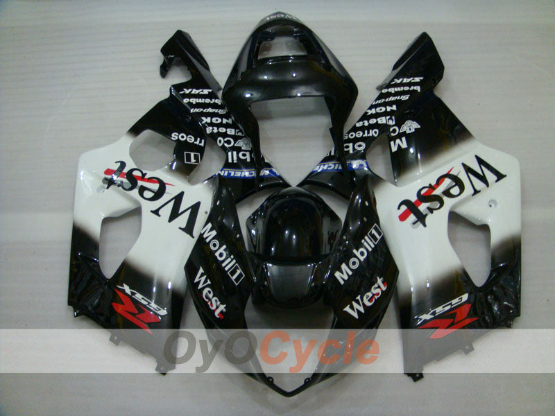 Verkleidungssatz für Einspritzmodelle, 03-04 GSX R1000 - Weiß, Schwarz - West #OYO87901926 Zweitbild