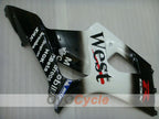 Verkleidungssatz für Einspritzmodelle, 03-04 GSX R1000 - Weiß, Schwarz - West #OYO87901926