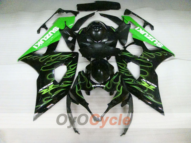 Einspritzverkleidungssatz für 05-06 GSX R1000 - Grün, Schwarz - Flamme #OYO87901960 Zweitbild