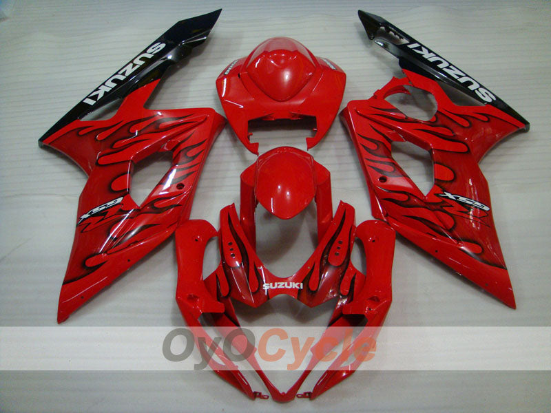 Einspritzverkleidungssatz für 05-06 GSX R1000 - Rot, Schwarz - Flamme #OYO87901964 Zweitbild