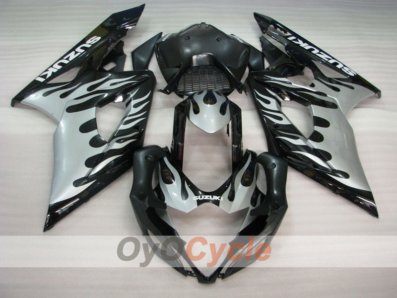 Einspritzverkleidungssatz für 05-06 GSX R1000 - Weiß, Schwarz - Flamme #OYO87901966 Zweitbild