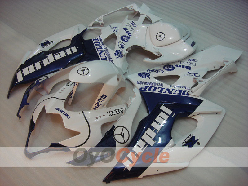 Verkleidungssatz für Spritzgussverkleidung für 05-06 GSX R1000 - Blau, Weiß - DUNLOP, Jordan #OYO87901972 Zweitbild