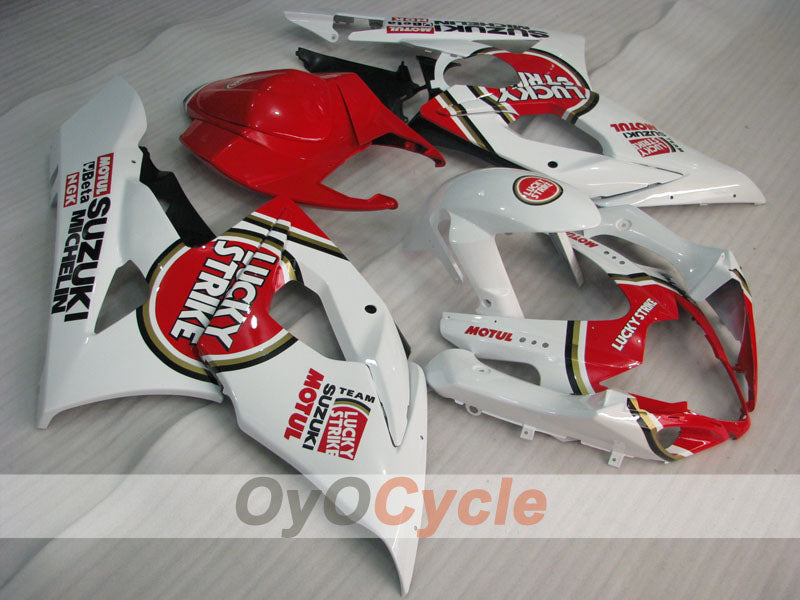 Verkleidungssatz für Spritzgussverkleidung für 05-06 GSX R1000 - Rot, Weiß - Lucky Strike, MICHELIN, MOTUL #OYO87901979 Hauptbild