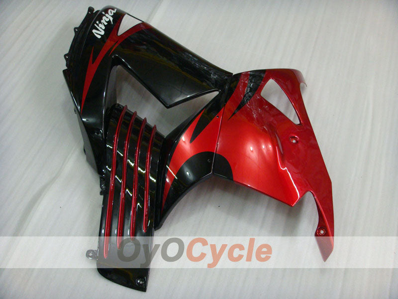 Einspritzverkleidungssatz für NINJA ZX-14R 06-11 - Rot, Schwarz - Werksstil #OYO87901998