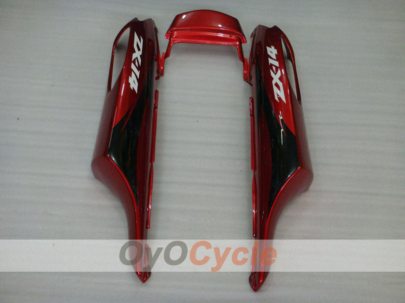 Einspritzverkleidungssatz für NINJA ZX-14R 06-11 - Rot, Schwarz - Werksstil #OYO87901998