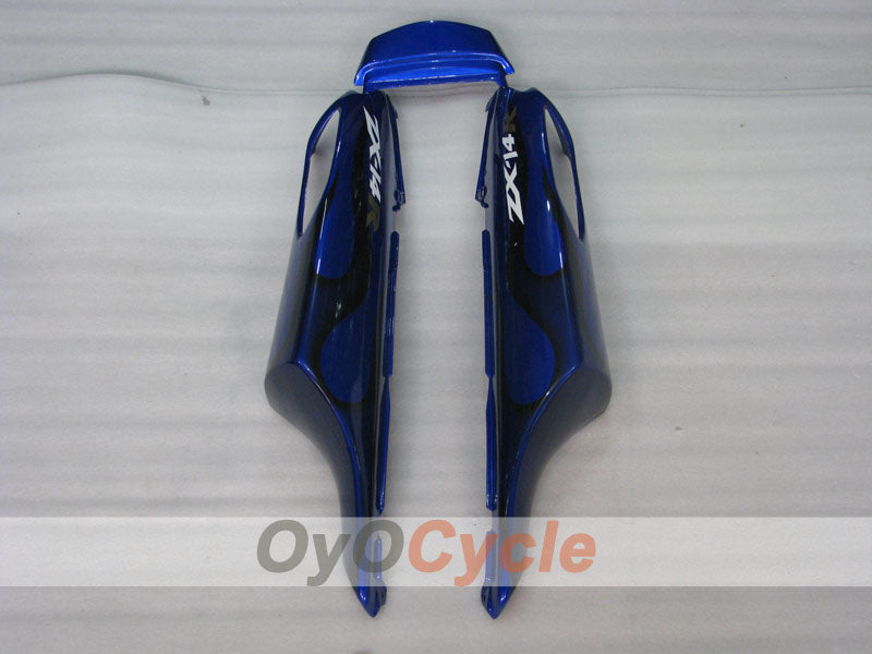 Verkleidungssatz für 06-11 NINJA ZX-14R - Blau, Schwarz - Flamme #OYO87902009