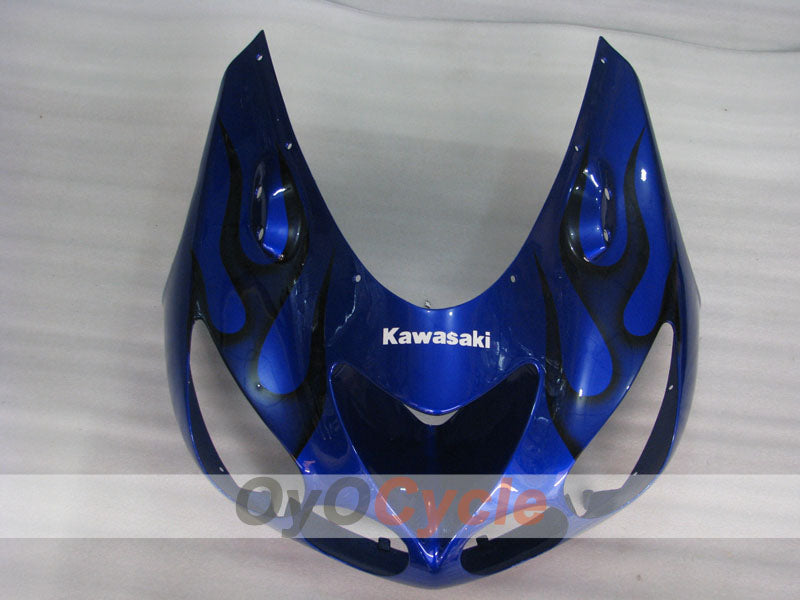 Verkleidungssatz für 06-11 NINJA ZX-14R - Blau, Schwarz - Flamme #OYO87902009