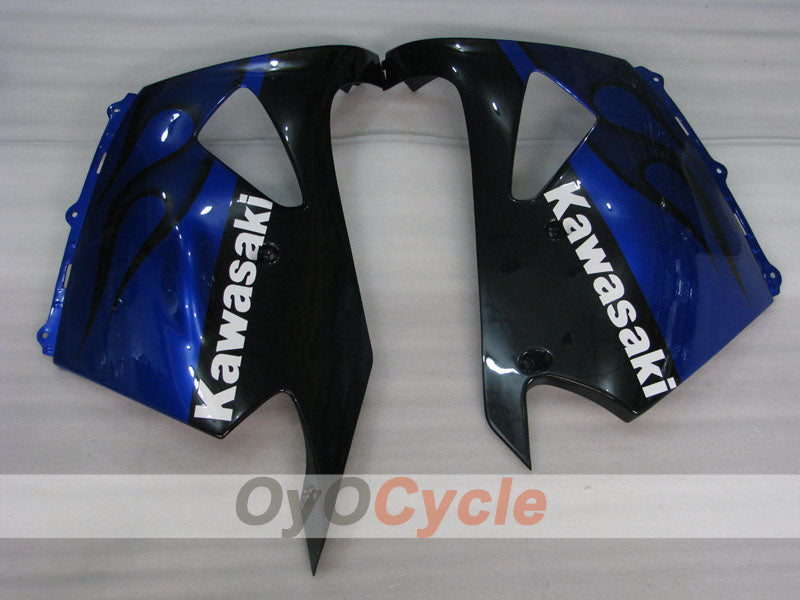 Verkleidungssatz für 06-11 NINJA ZX-14R - Blau, Schwarz - Flamme #OYO87902009