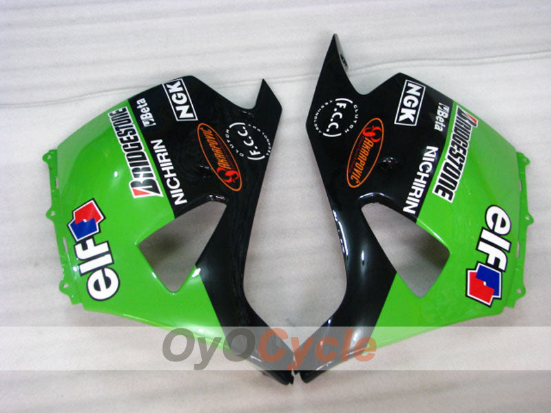 Spritzguss-Verkleidungssatz für 06-11 NINJA ZX-14R - Grün, Schwarz - Monster #OYO87902020