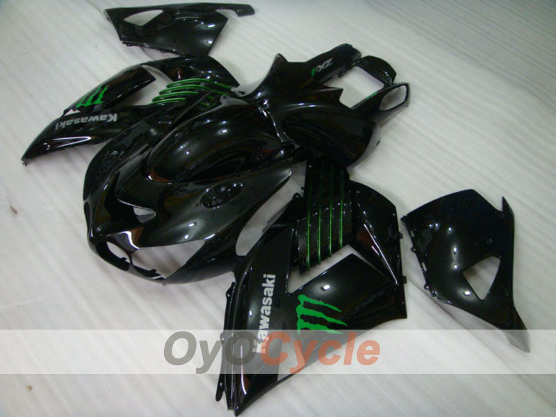 Spritzguss-Verkleidungssatz für 06-11 NINJA ZX-14R - Schwarz - Monster #OYO87902022 Hauptbild