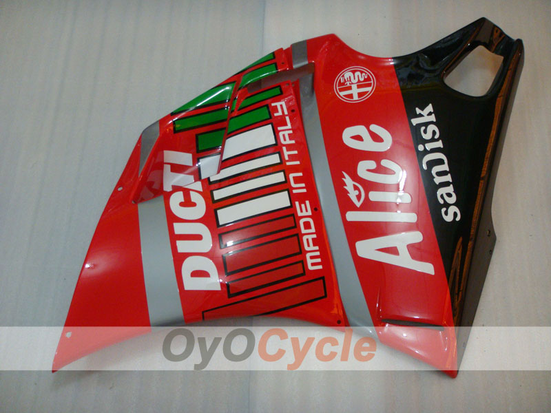 Einspritz-Verkleidungskit für Ducati 748, 94-02 - Rot, Schwarz - Alice #OYO87902032